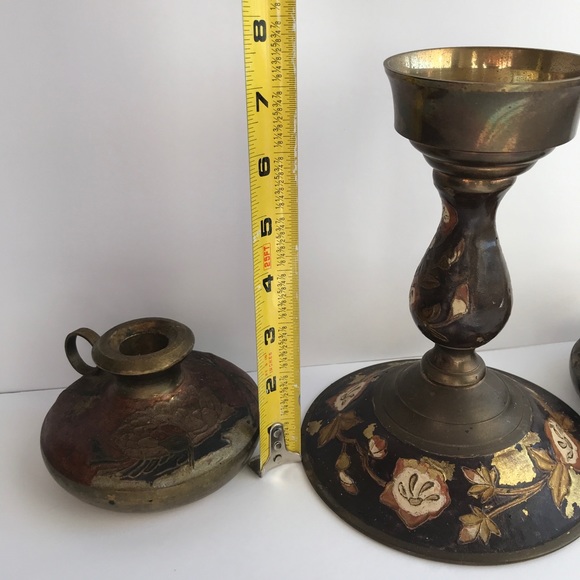 Vintage Solid Brass Candle Holders. - Picture 6 of 13